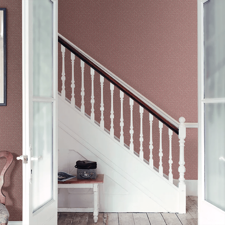 Moy Wallpaper - Red Ochre - Little Greene - 0260MOREDOZ - Premier Wallcovering