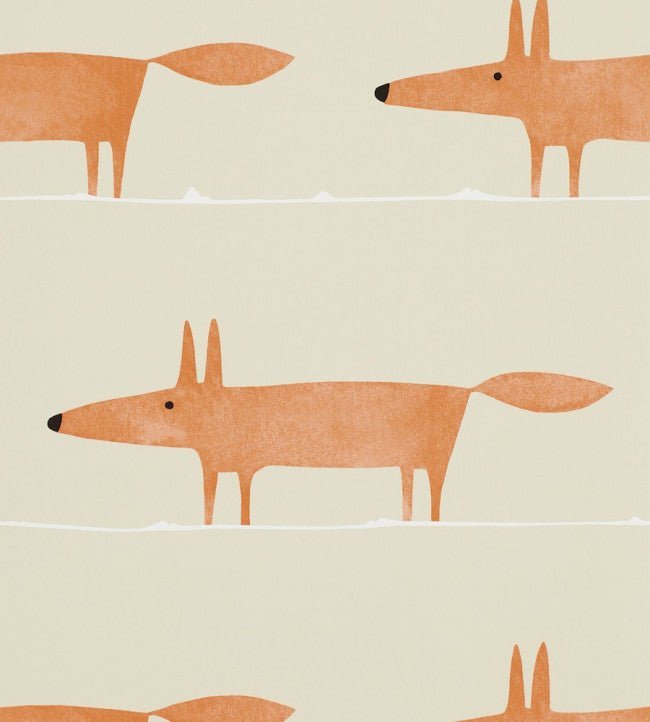 Mr Fox Wallpaper - Ginger - NSWA110847 - Scion - Premier Wallcovering