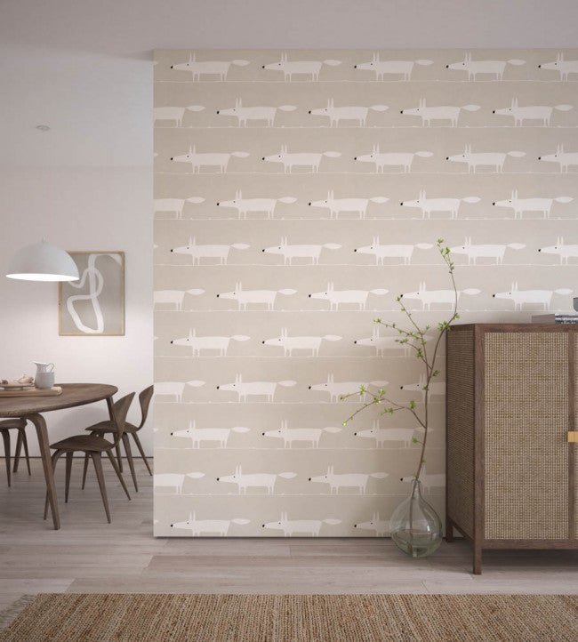 Mr Fox Wallpaper - Snow - NSWA110845 - Scion - Premier Wallcovering