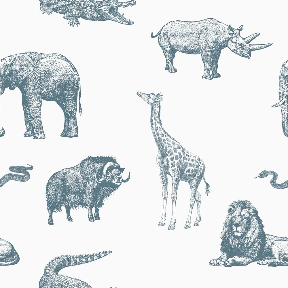 Mufasa Wallpaper - Ocean Blue - Lust Home - LH900223 - Premier Wallcovering