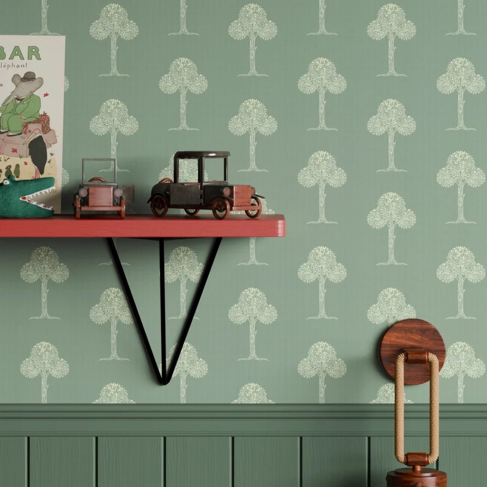 Mulberry Tree Wallpaper - Smokey Green - LAN100259 - Lucie Annabel - Premier Wallcovering