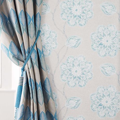 Mumtaz Wallpaper - Blue/ Grey/White - Osborne & Little - W6593-03 - Premier Wallcovering