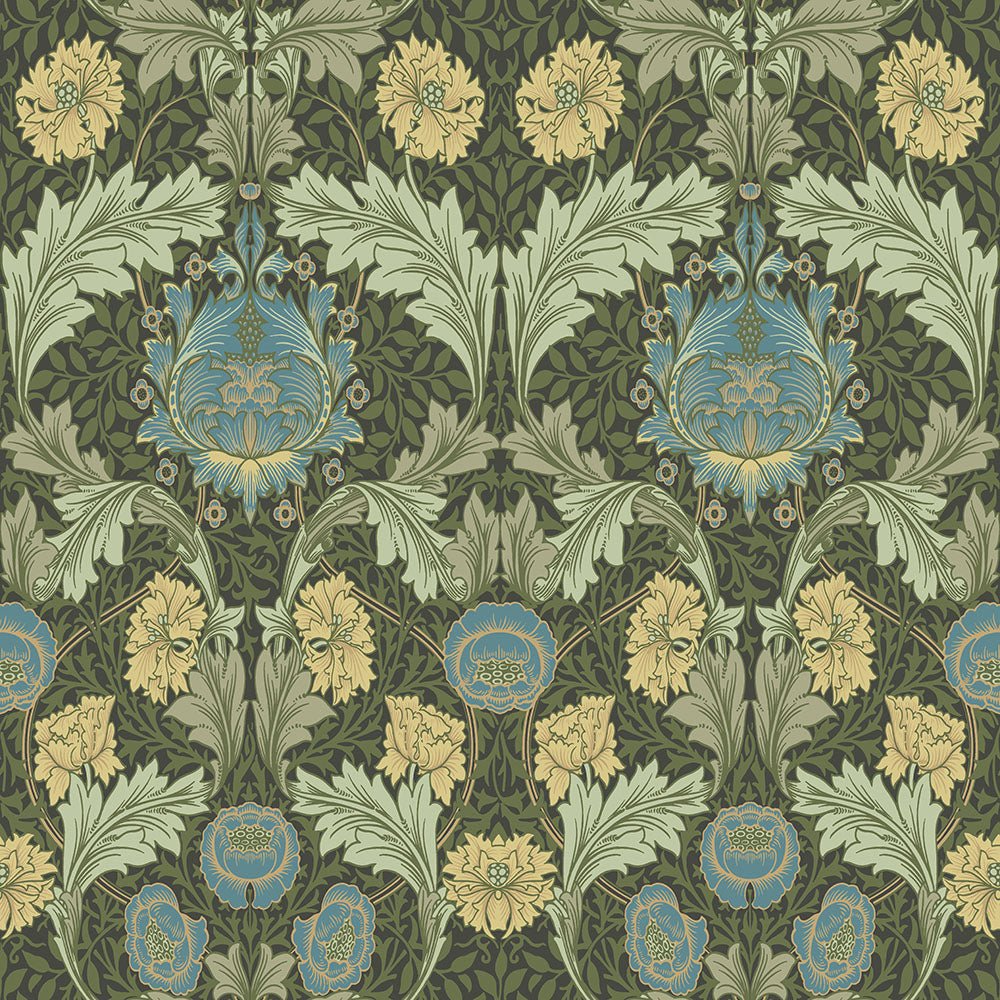Myrtle Wallpaper - Green / Blue - Midbec - 82060 - Premier Wallcovering