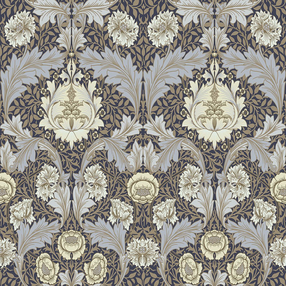 Myrtle Wallpaper - Blue / White - Midbec - 82061 - Premier Wallcovering