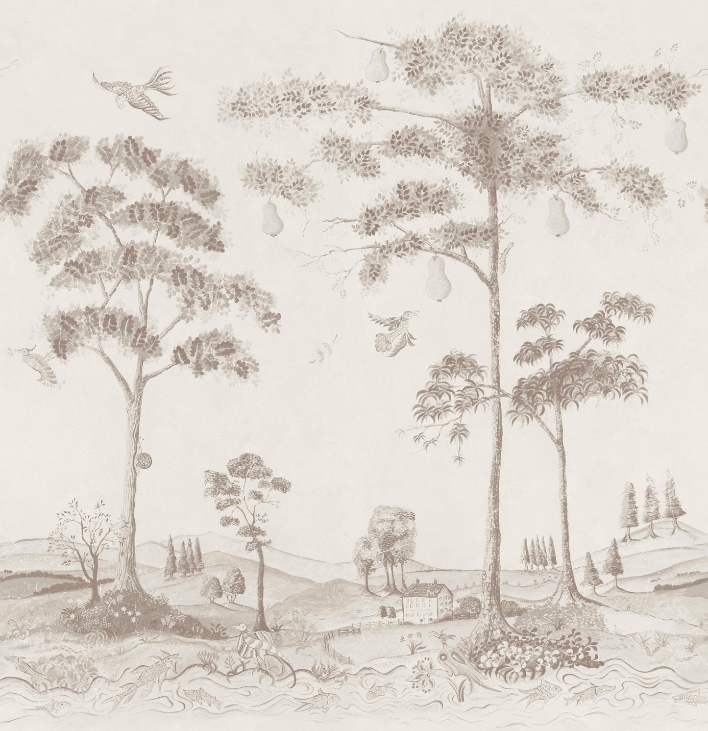 Mythical Land Wallpaper - Clay - Andrew Martin - KKMYLACL - Premier Wallcovering