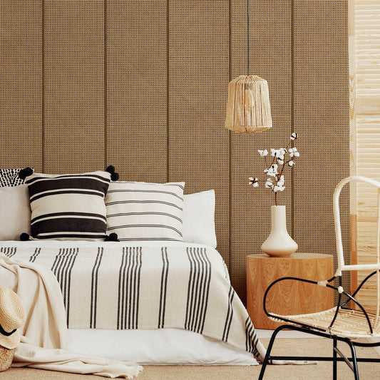 Natural Webbing Wallpaper - Brown - NLXL - MRV - 20 - Premier Wallcovering