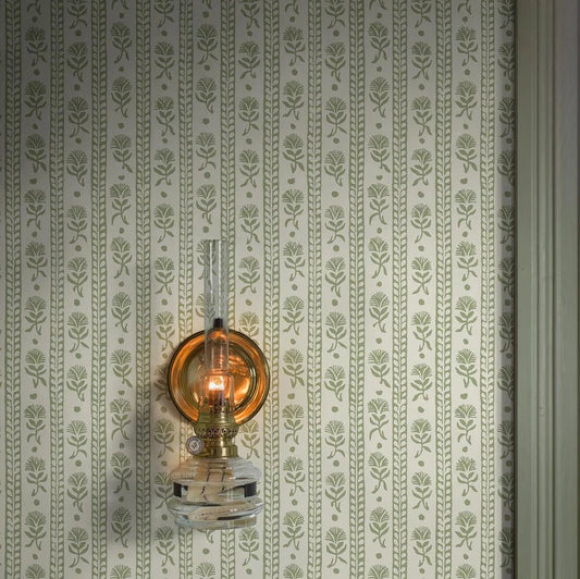 Nejlikerand Wallpaper - Green - Boråstapeter - 8051 - Premier Wallcovering