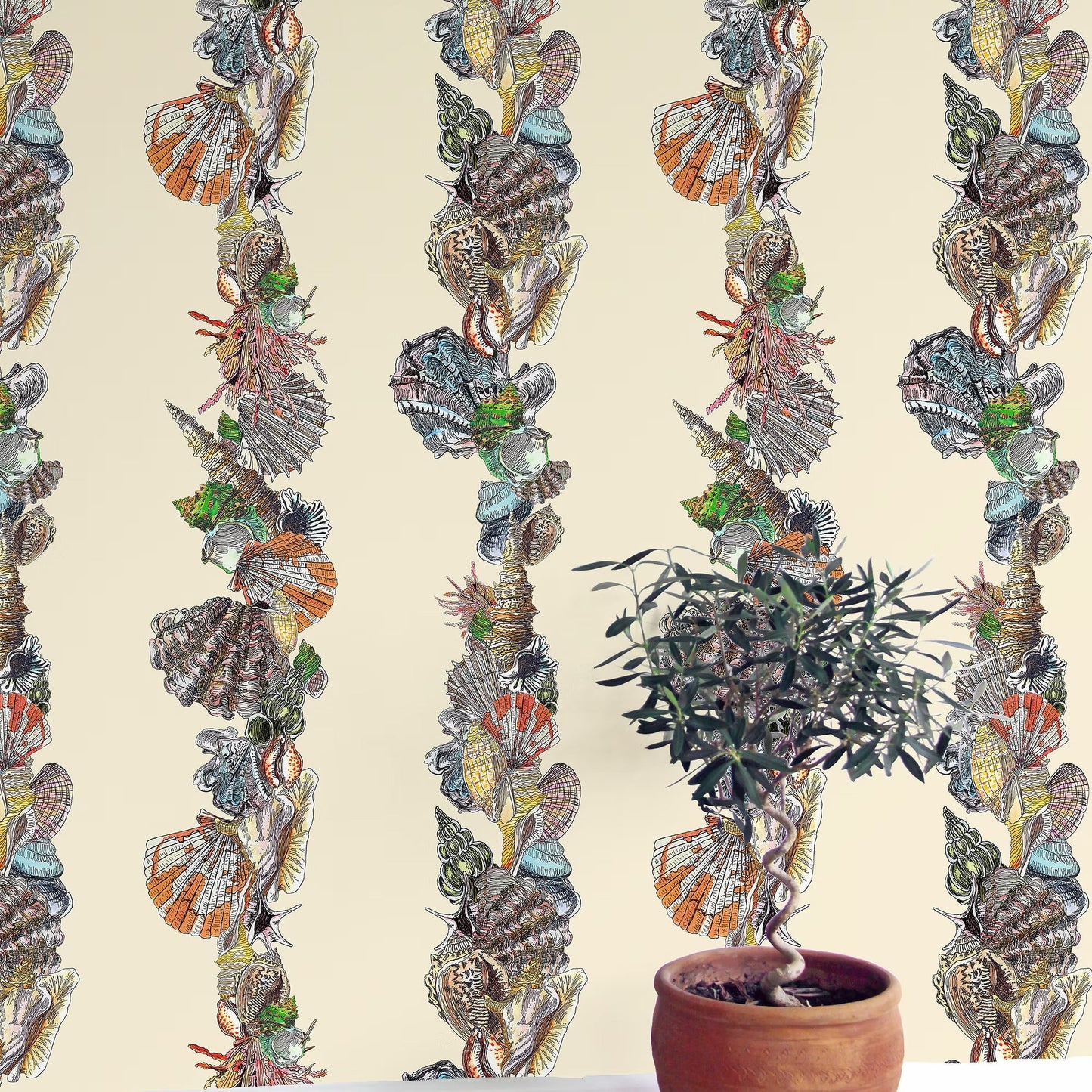 Neptune Stripe Wallpaper - Natural - Fraiche - WP18001 - Premier Wallcovering