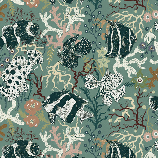 Neptune Wallpaper - Aqua-Marine - Wear The Walls - NEAB894152 - Premier Wallcovering