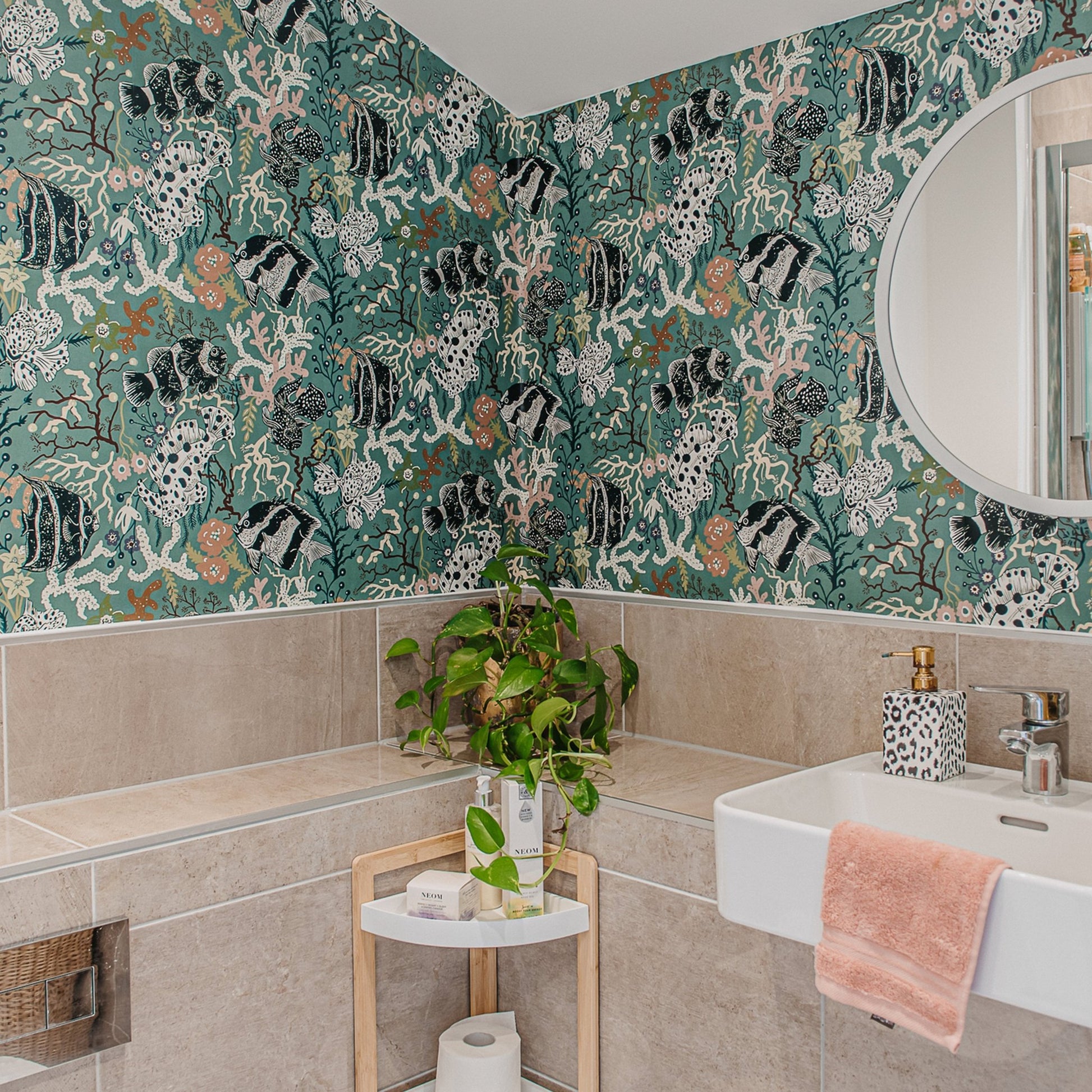 Neptune Wallpaper - Aqua-Marine - Wear The Walls - NEAB894152 - Premier Wallcovering