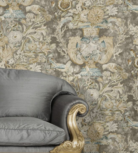 Neptune's Vase Wallpaper - Golden Flax - Madeaux - W1900 - 01 - Premier Wallcovering