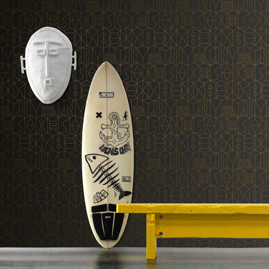 Never Ending Silver Foil Wall Mural - Blue - NLXL - SUZ - 17 - Premier Wallcovering