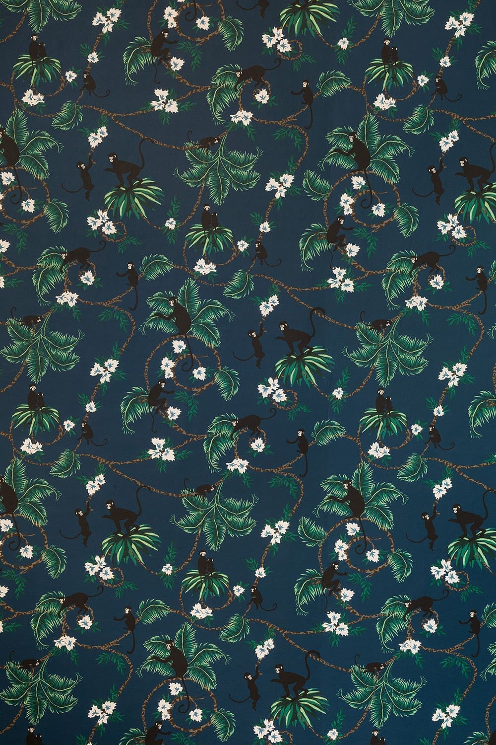 New Monkey Wallpaper - Dutch Blue - BG/TW01/02 - Barneby Gates - Premier Wallcovering