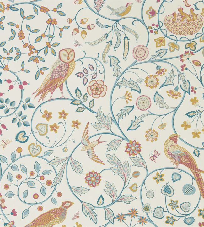 Newill Wallpaper - Indigo Saffron - 216703 - Morris & Co - Premier Wallcovering