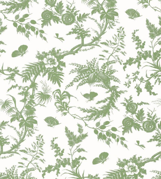 Newlands Toile Wallpaper - Green - AT57836 - Anna French - Premier Wallcovering