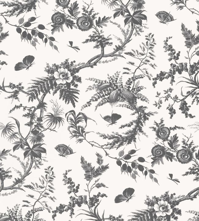 Newlands Toile Wallpaper - Black - AT57838 - Anna French - Premier Wallcovering