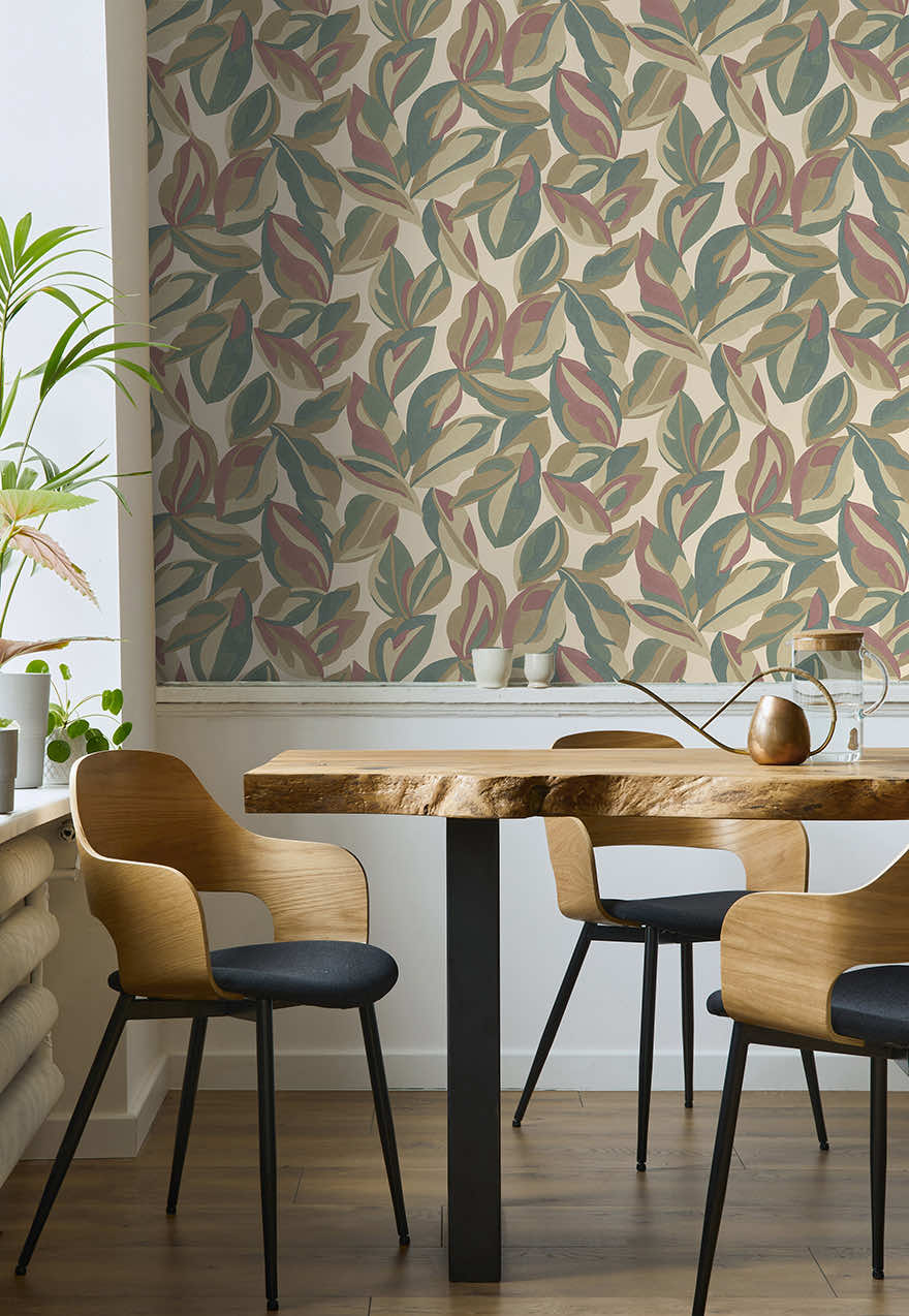 Nicolai Leaf Wallpaper - Multi - Holden Décor - 91591 - Premier Wallcovering