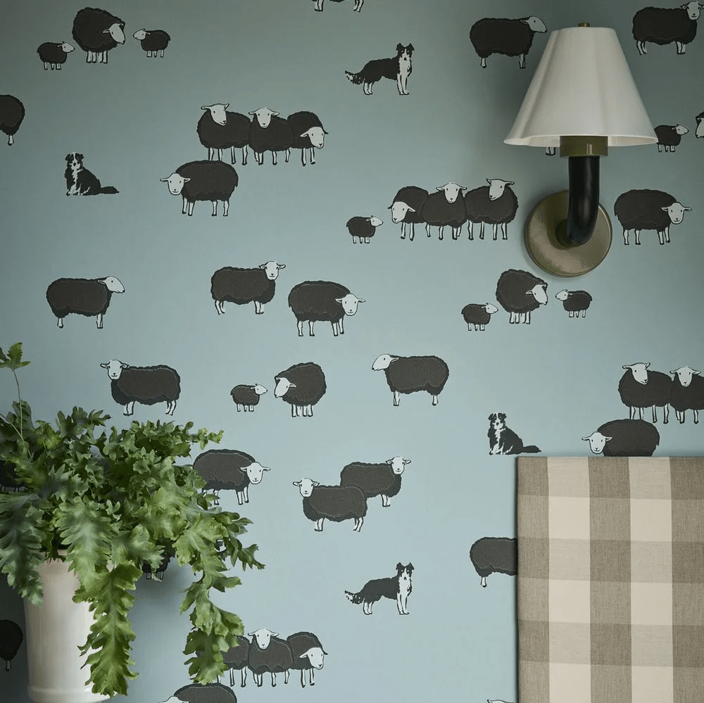 Nip & Lassie Wallpaper - Celestial Blue - Little Greene - 0231NICELES - Premier Wallcovering