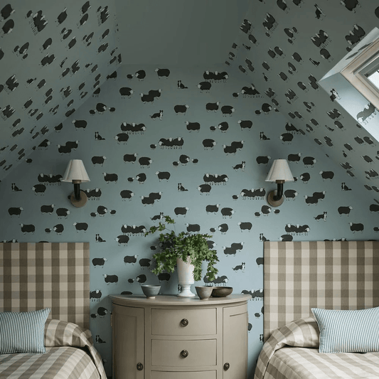 Nip & Lassie Wallpaper - Celestial Blue - Little Greene - 0231NICELES - Premier Wallcovering