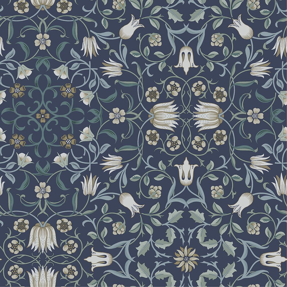 No 1 Holland Park Wallpaper - Blue - Midbec - 82009 - Premier Wallcovering