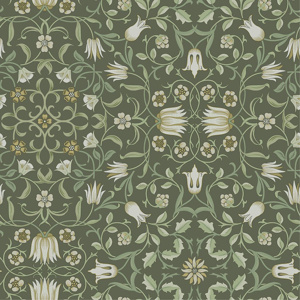 No 1 Holland Park Wallpaper - Green - Midbec - 82008 - Premier Wallcovering