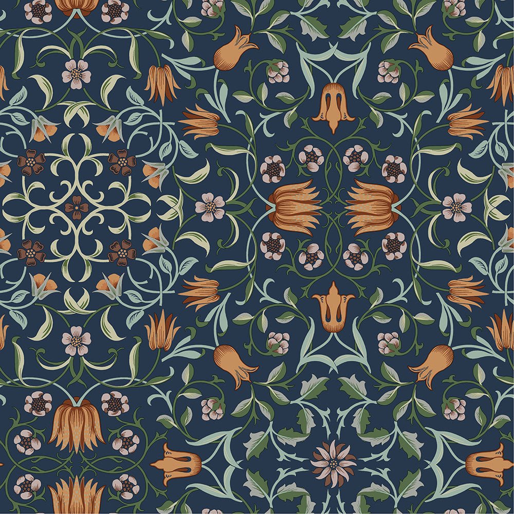 No 1 Holland Park Wallpaper - Dark Blue - Midbec - 82010 - Premier Wallcovering
