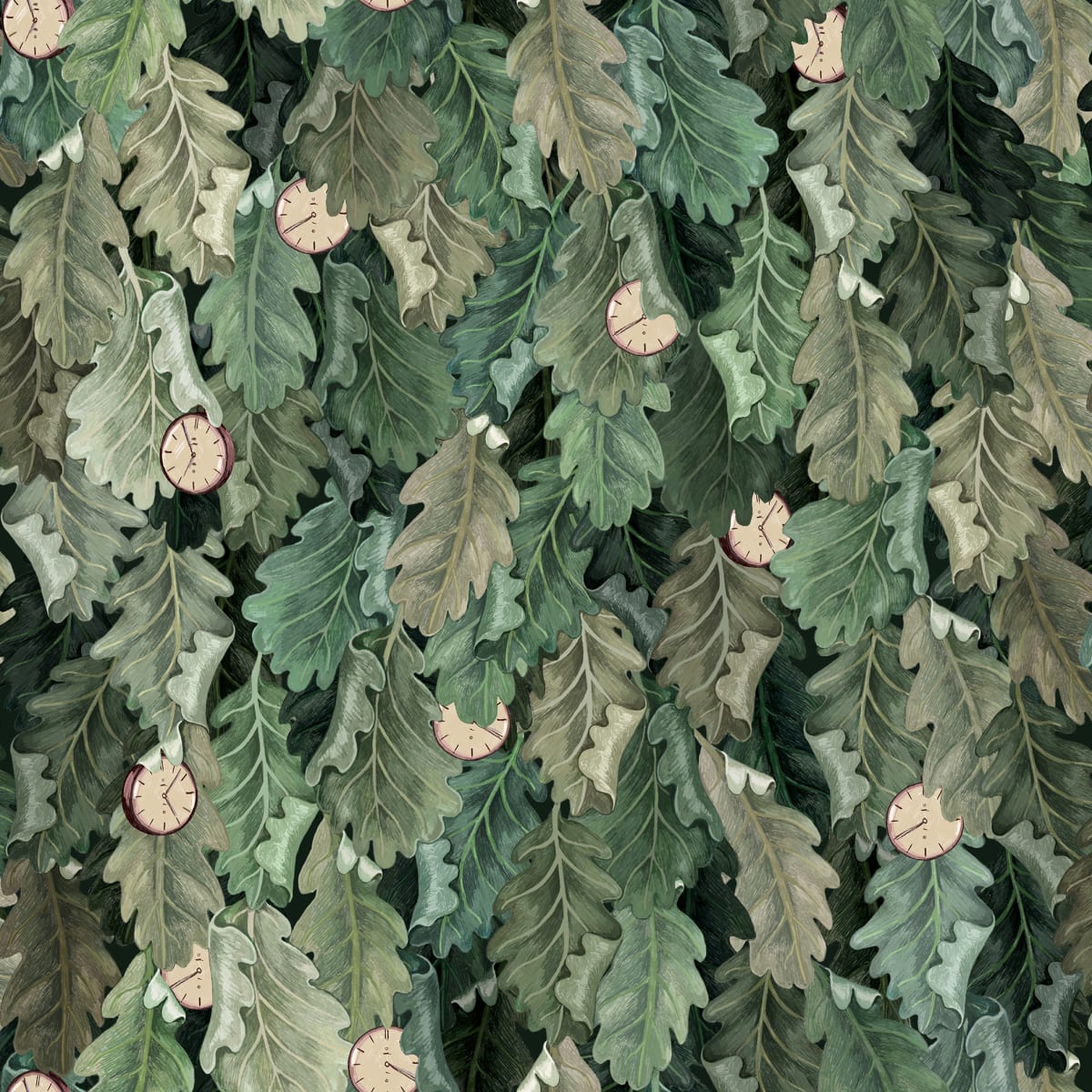 No Time to Waste Wallpaper - Green - Rebel Walls - R19271 - Premier Wallcovering