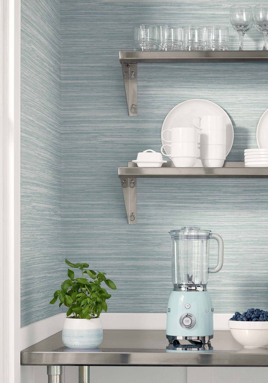 Normandy Wallpaper - Navy - Thibaut - T14559 - Premier Wallcovering