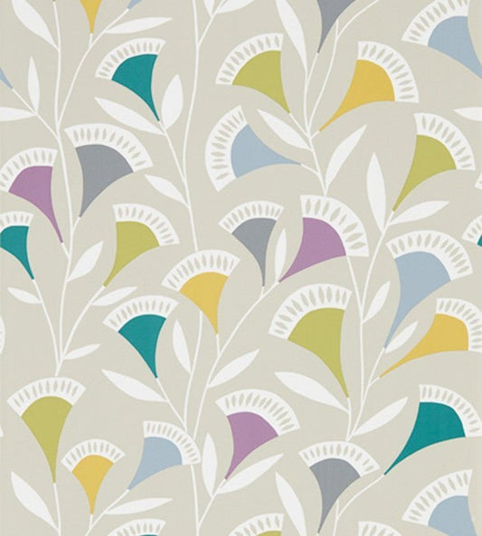Noukku Wallpaper - Foxglove / Graphite / Forest - NNOU111547 - Scion - Premier Wallcovering