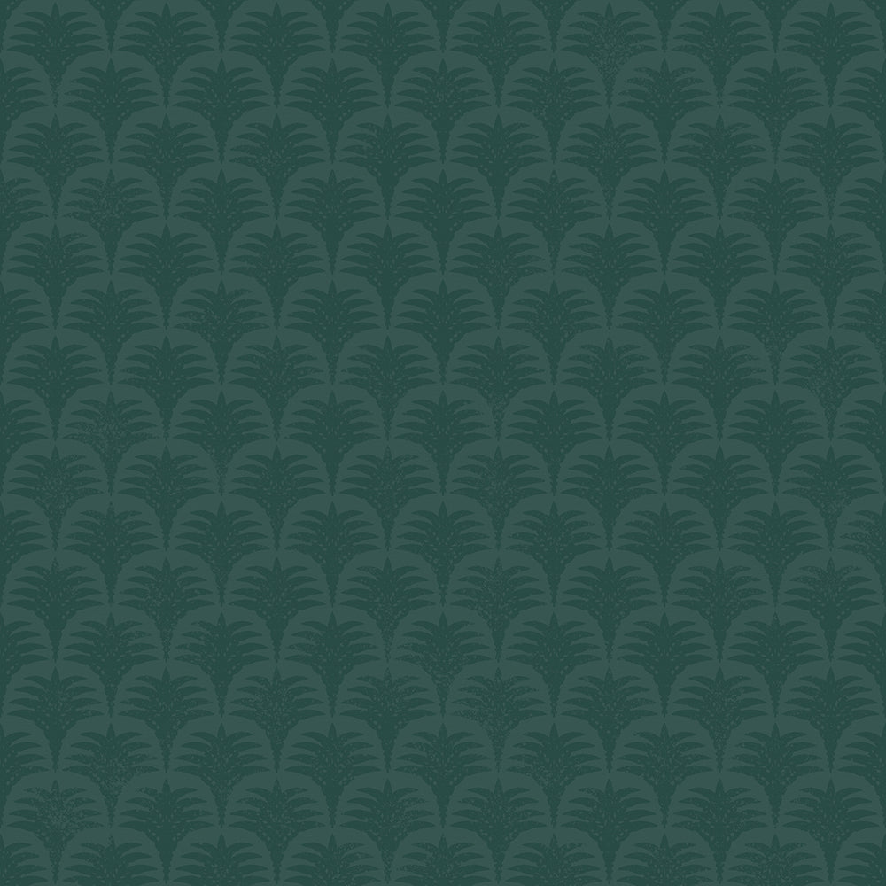 Nouveau Palm Wallpaper - Teal - LAN100185 - Lucie Annabel - Premier Wallcovering