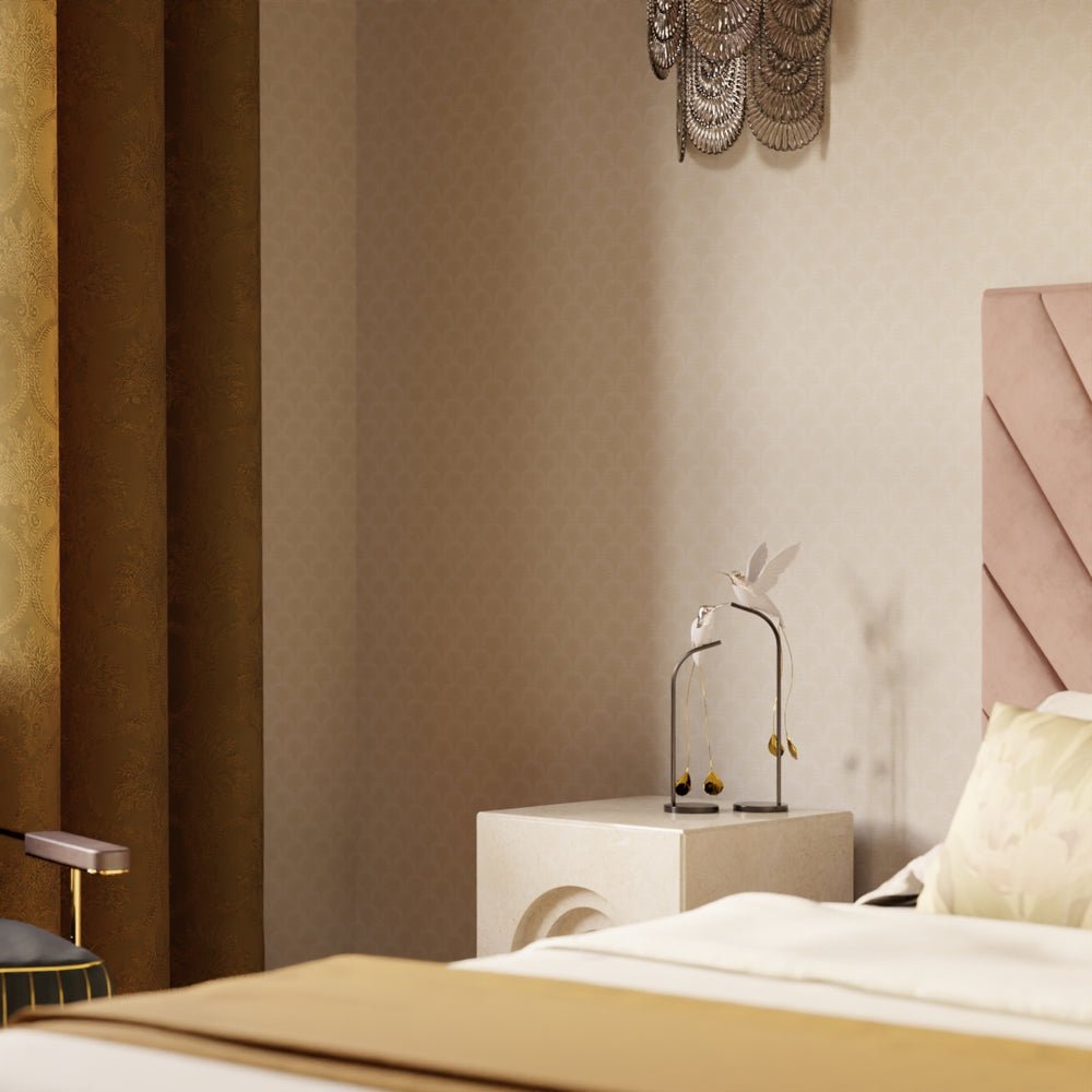 Nouveau Palm Wallpaper - Vintage Cream - LAN100189 - Lucie Annabel - Premier Wallcovering