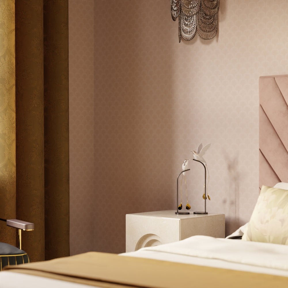 Nouveau Palm Wallpaper - Dusty Pink - LAN100184 - Lucie Annabel - Premier Wallcovering