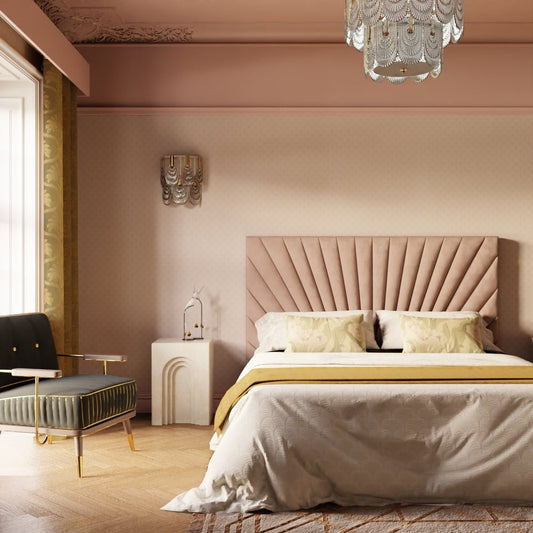 Nouveau Palm Wallpaper - Dusty Pink - LAN100184 - Lucie Annabel - Premier Wallcovering