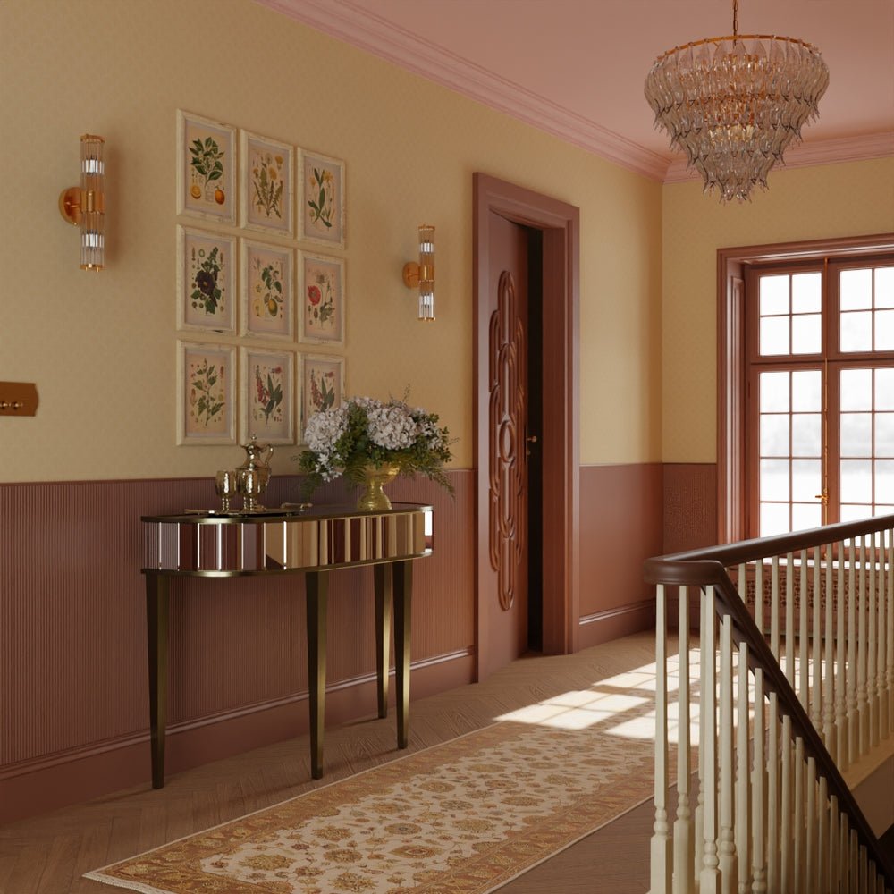 Nouveau Palm Wallpaper - Ochre - LAN100187 - Lucie Annabel - Premier Wallcovering