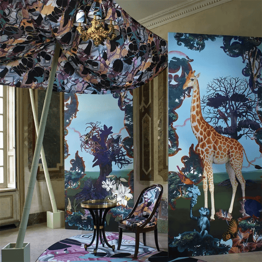 Novafrica Sunrise Scene 1 Wallpaper - Azur - Christian Lacroix - PCL7047/01 - Premier Wallcovering