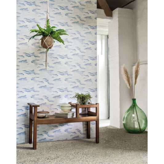 Nubia Idylle Wallpaper - Bleu - Casadeco - 83876527 - Premier Wallcovering