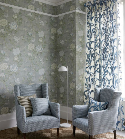 Nymphenburg Wallpaper - Silver - Madeaux - W2000 - 01 - Premier Wallcovering
