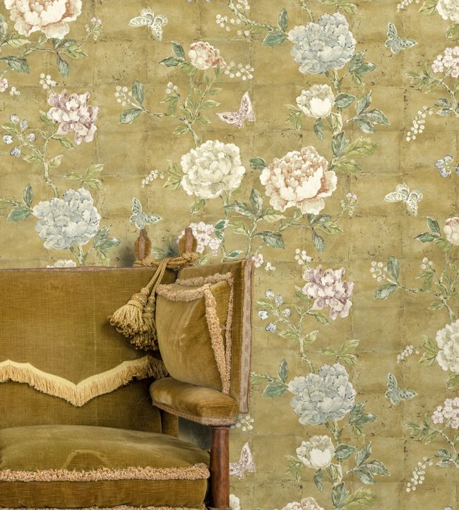 Nymphenburg Wallpaper - Gold - Madeaux - W2000 - 02 - Premier Wallcovering