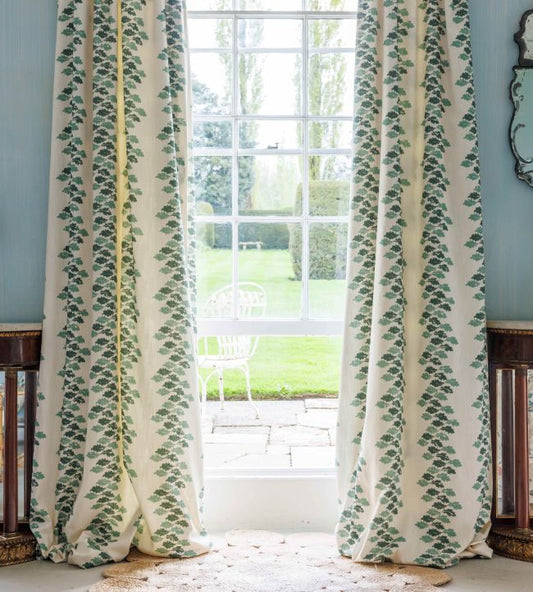 Oak Leaves Fabric - Green - Barneby Gates - BGF060501 - Premier Wallcovering