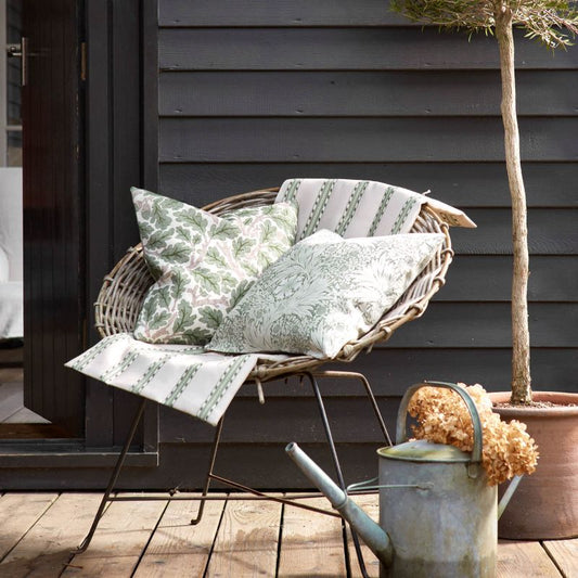 Oak Outdoor Fabric - Sage Green - Morris & Co - 227121 - Premier Wallcovering