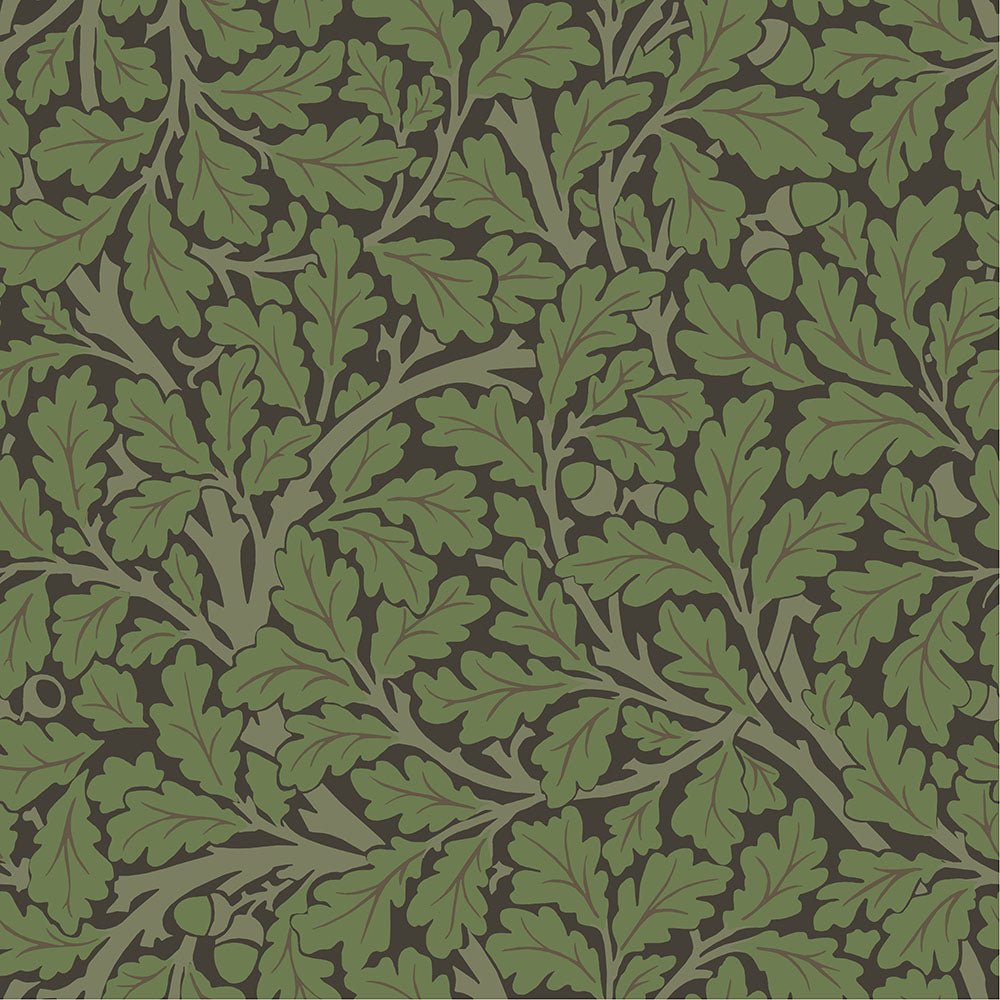 Oak Tree Wallpaper - Black / Green - Midbec - 82030 - Premier Wallcovering