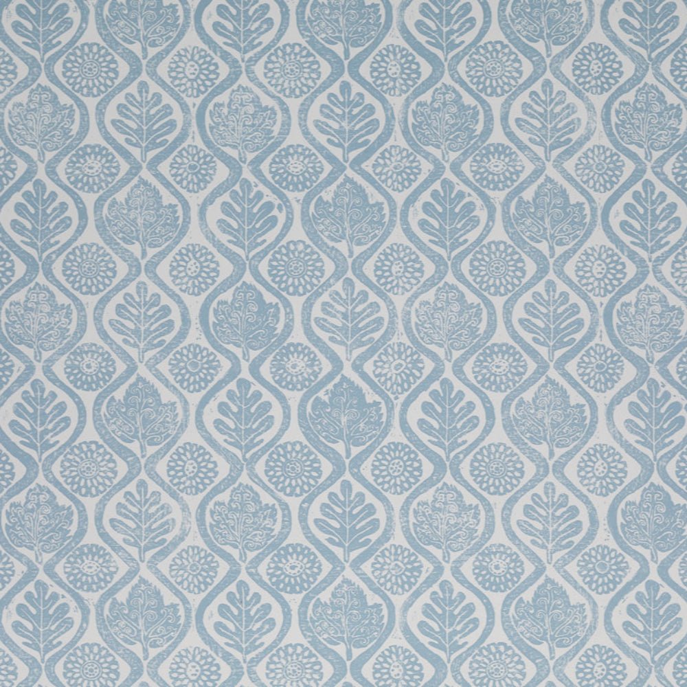 Oakleaves Wallpaper - Blue - Blithfield - 820-02 - Premier Wallcovering