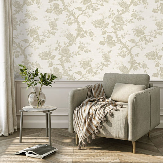 Oakminster Wallpaper - Alabaster Veil - Timothy Wilman - TW2557 - Premier Wallcovering