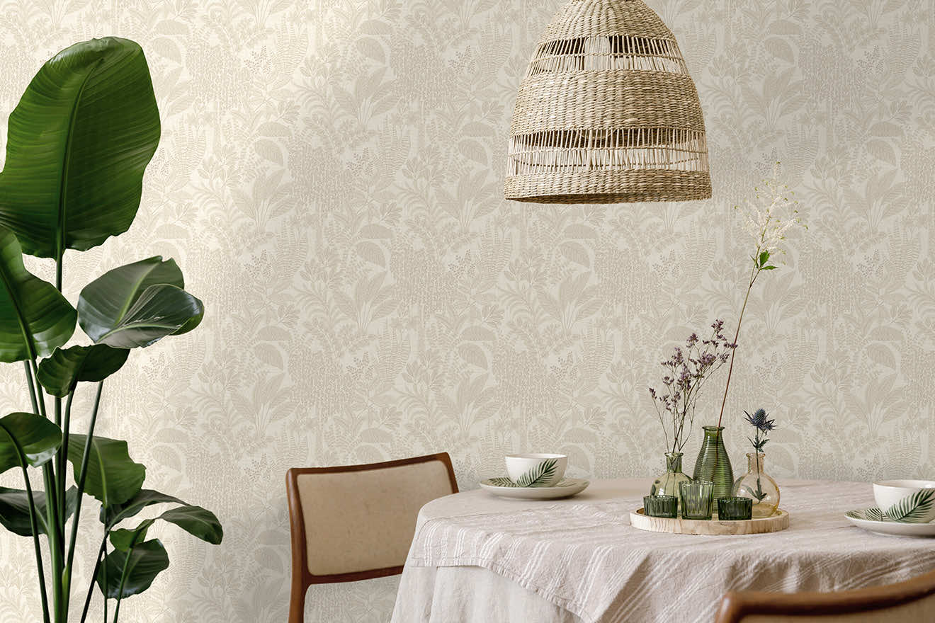 Oasis Wallpaper - Cream - Holden Décor - 66051 - Premier Wallcovering