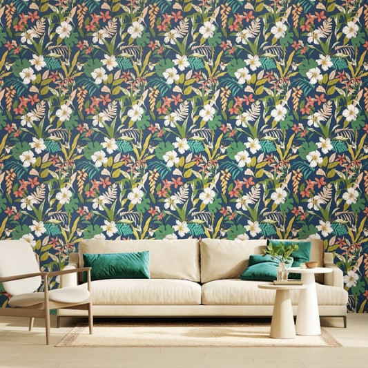 Oasis Wallpaper - Navy Twist - Hoopla Walls - HWA1203W - Premier Wallcovering