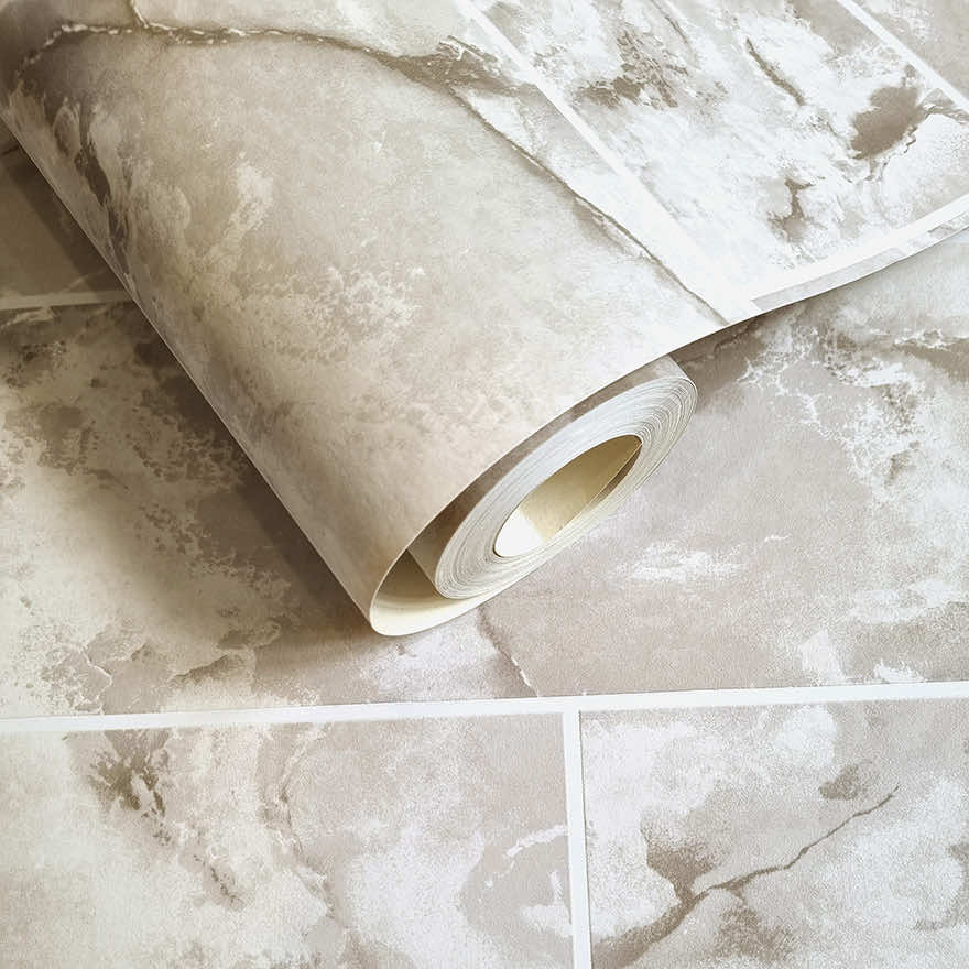 Odeon Tile Wallpaper - Neutral - Holden Décor - 89392 - Premier Wallcovering