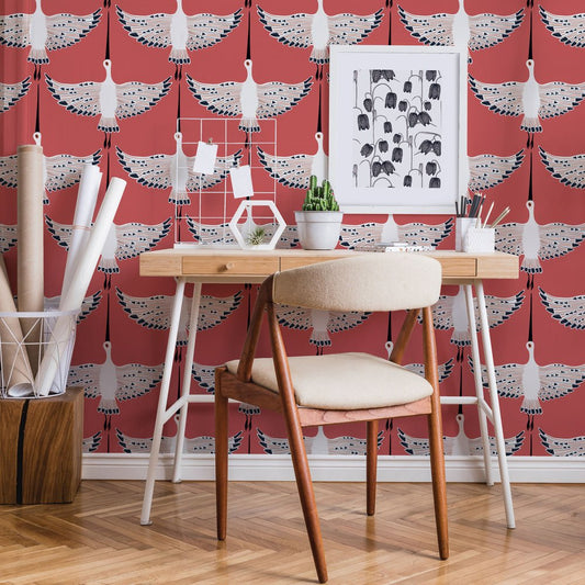 Ogata Kuren Wallpaper - Coral Sky - Lust Home - LH900045 - Premier Wallcovering