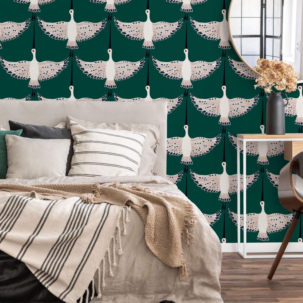 Ogata Kuren Wallpaper - Deep Emerald - Lust Home - LH900077 - Premier Wallcovering