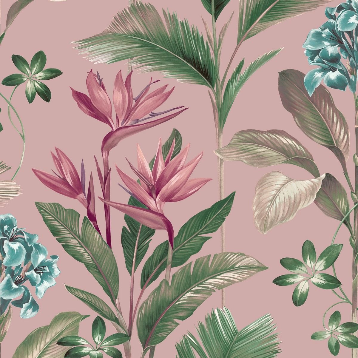 Oliana Floral Wallpaper - Pink - Belgravia - 8485 - Premier Wallcovering