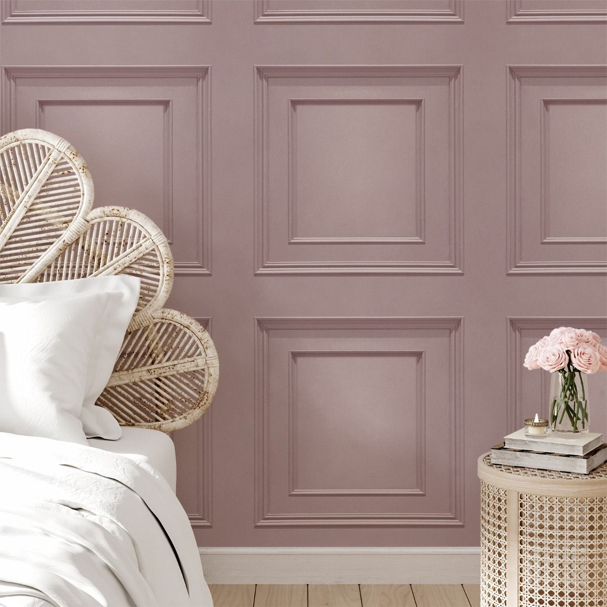 Oliana Panel Wallpaper - Pink - Belgravia - 8488 - Premier Wallcovering
